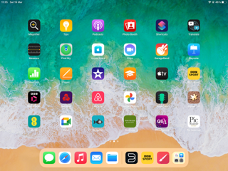 Apple icons on a desktop